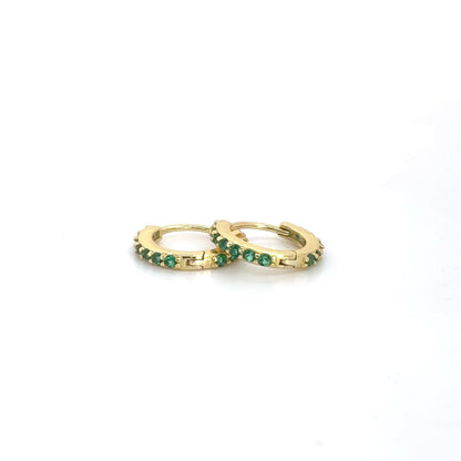 GREEN CLASSIC SMALL HOOPS