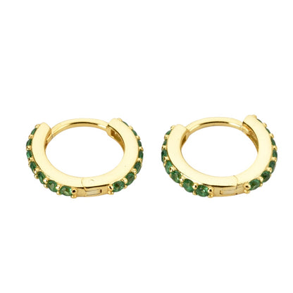 GREEN CLASSIC SMALL HOOPS