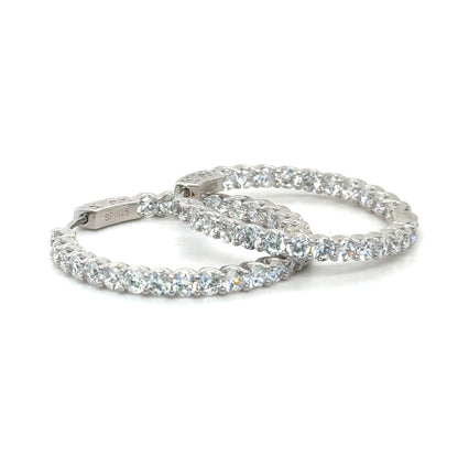 SHINY CLASP SILVER HOOP