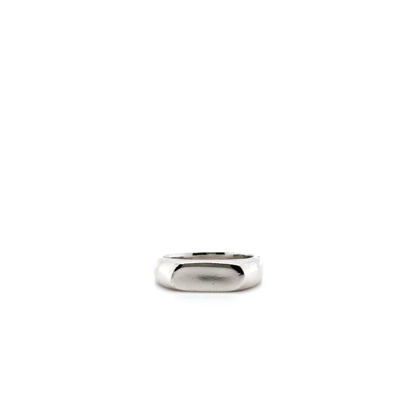 Flat Rectangle Gold Ring