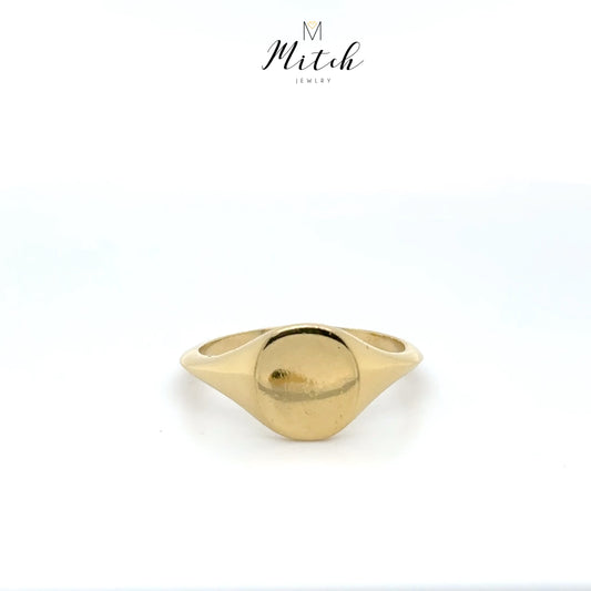 ROUND H GOLD RING