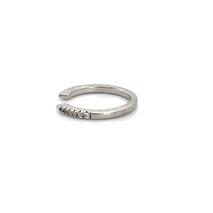 SPIKE OPEN SILVER RING