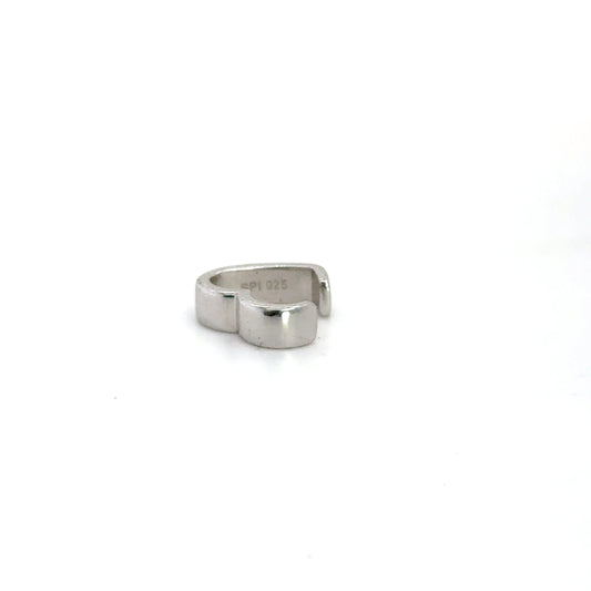 CHUNKY HEART SILVER CUFF