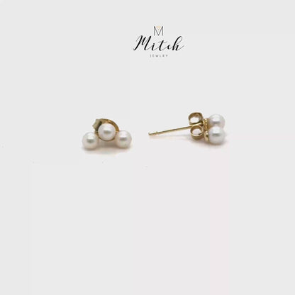 Three Pearl 14k Gold
