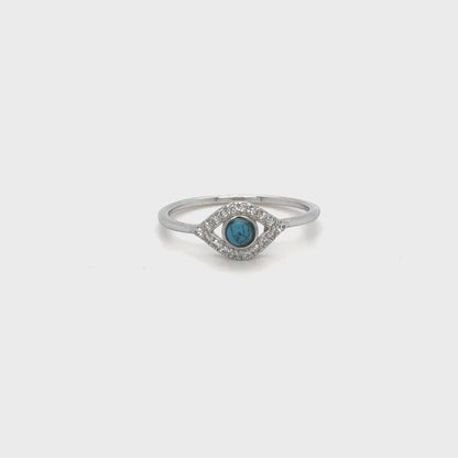 EVIL EYE TURQUOISE GOLD RING