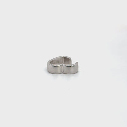 CHUNKY HEART SILVER CUFF