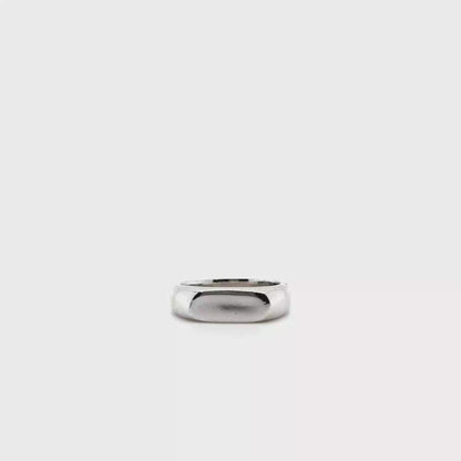Flat Rectangle Gold Ring
